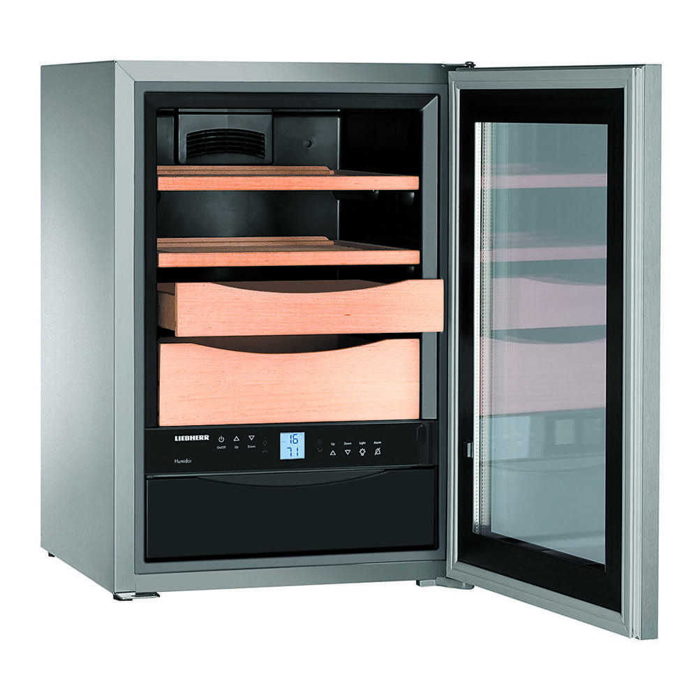 Liebherr ZKes 453 Humidor inox üvegajtós szivarszekrény CSEREKÉSZÜLÉK BESZÁMÍTÁSSAL!